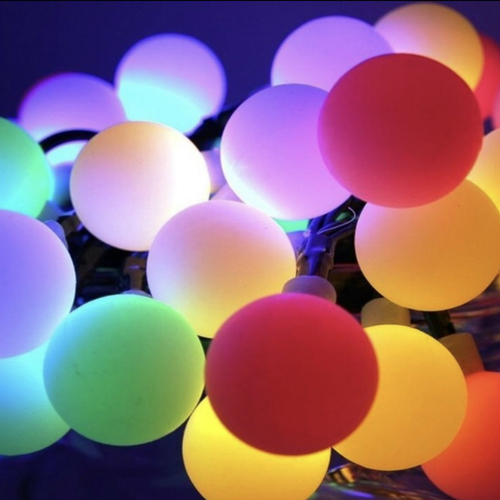Svetelná LED reťaz guličky,100 LED, 10m, RGB
