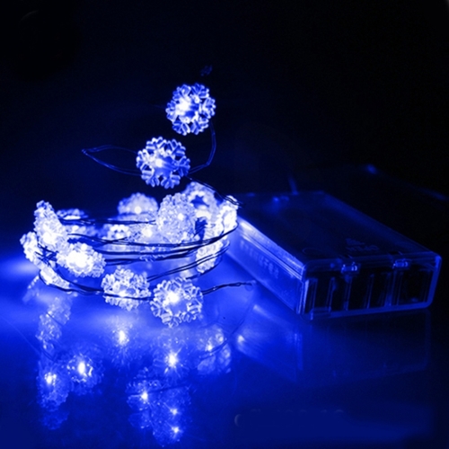 Vianočná LED reťaz - 1m, 10 LED, vločky,B