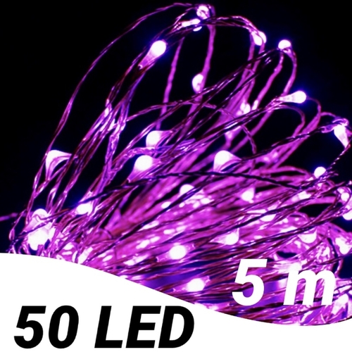 Vianočná LED reťaz kvapky - 5m, 50 LED, P