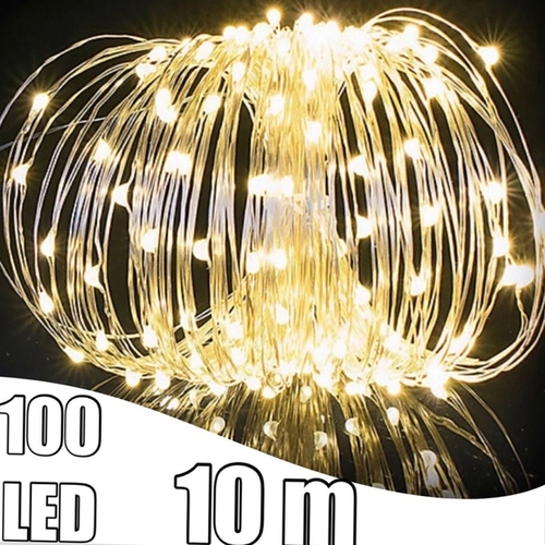 Svetelná LED reťaz - KVAPKY WW 10m