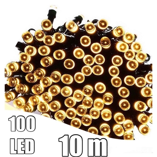 Vianočná LED reťaz - 10m, 100 LED, WW
