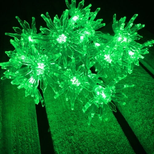  LED reťaz - kvety,  RGB